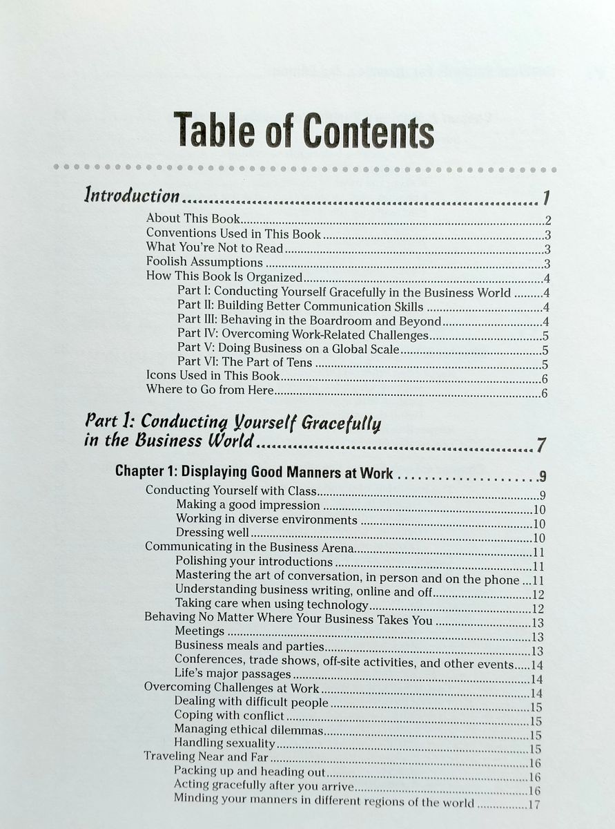 Business Etiquette For Dummies