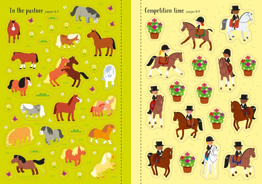 Usborne Little First Stickers Horses and Ponies