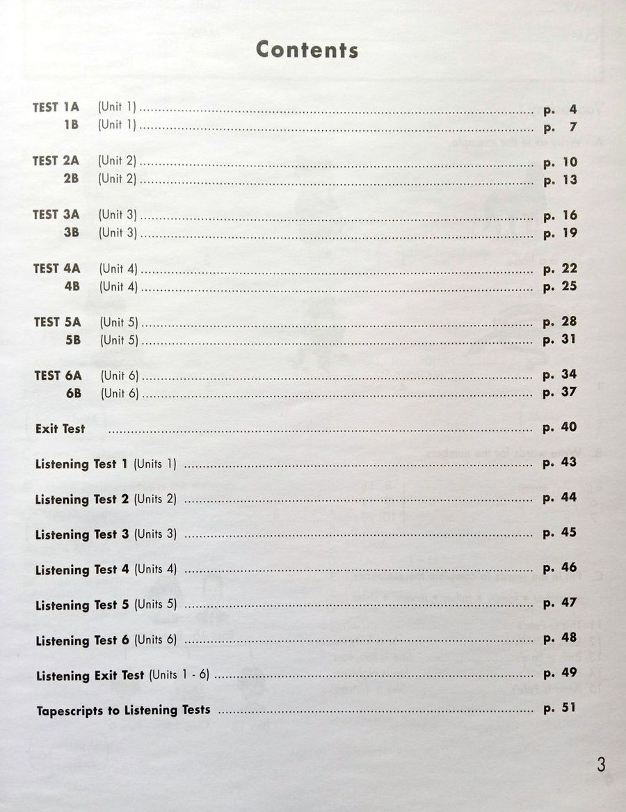 Click On  Starter Test Booklet