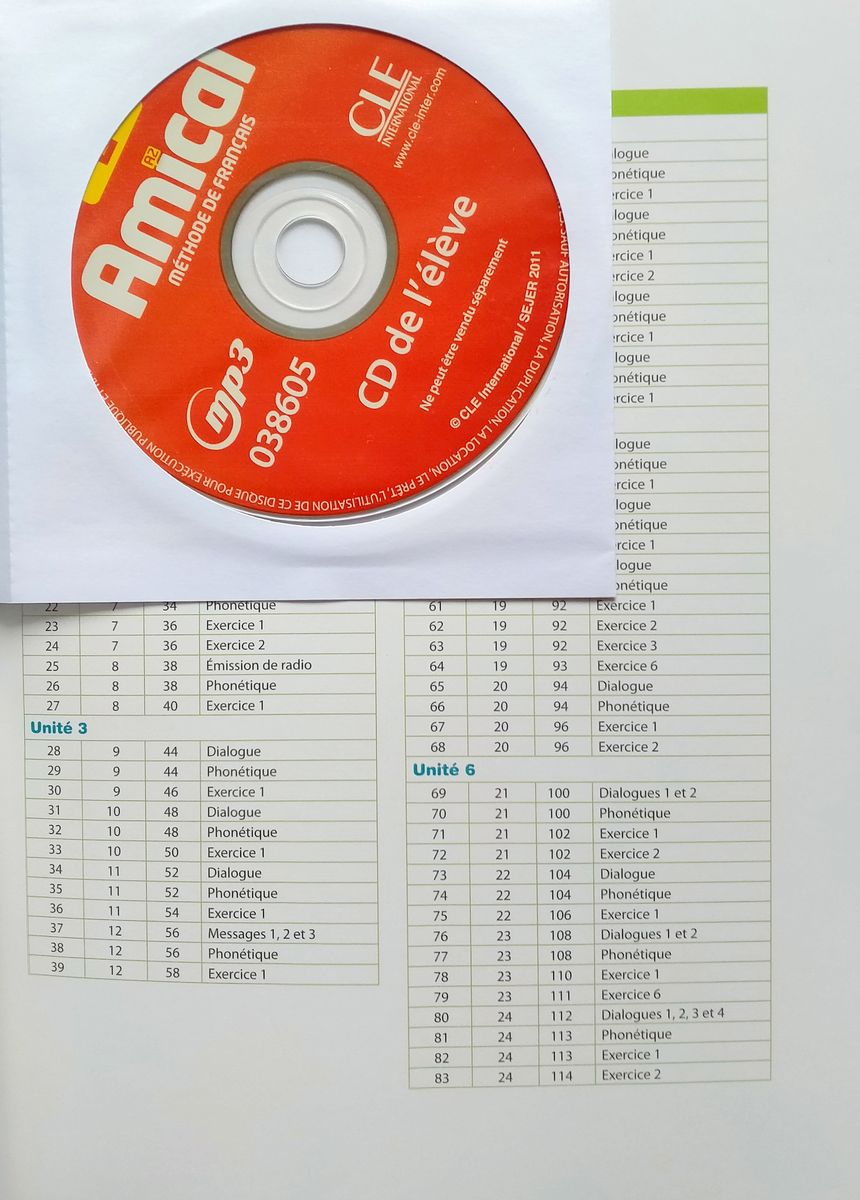 Amical 2 A2 Livre l'eleve + CD audio