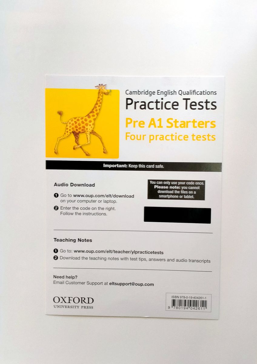 Cambridge English Qualifications Young Learners Practice Tests Pre A1 Starters with Downloadable and Teachers' Notes