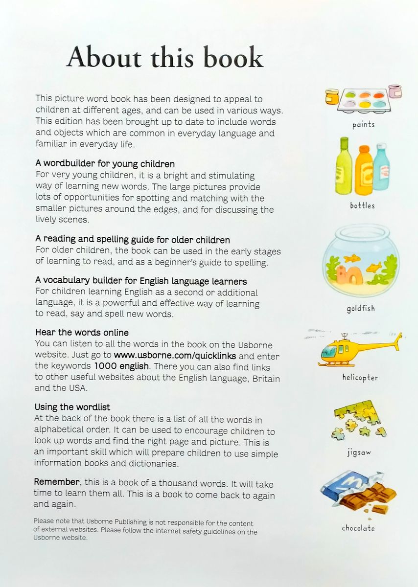 The Usborne First Thousand Words In English