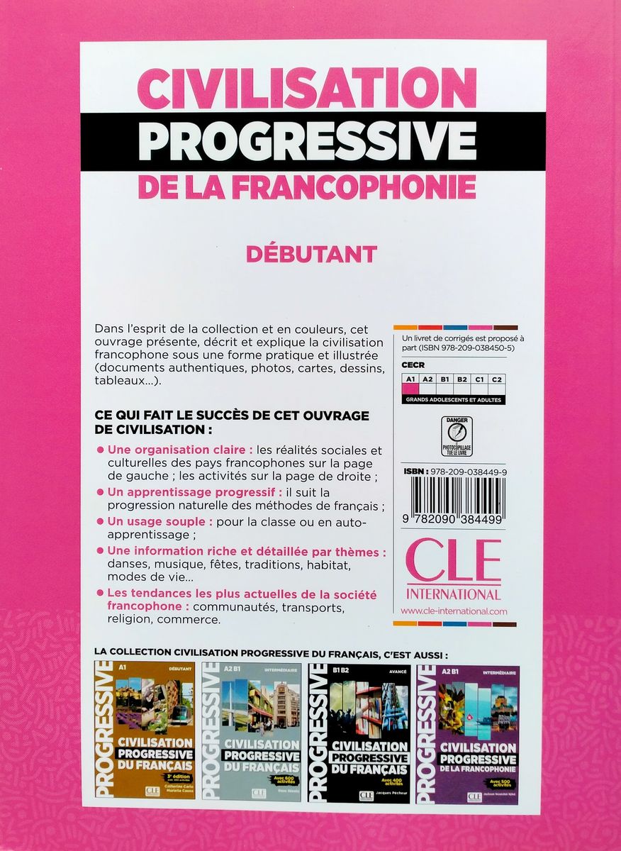 Civilisation Progressive de la Francophonie A1 Debutant Livre