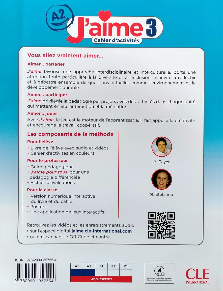 J'aime 3 A2 Cahier d'activites