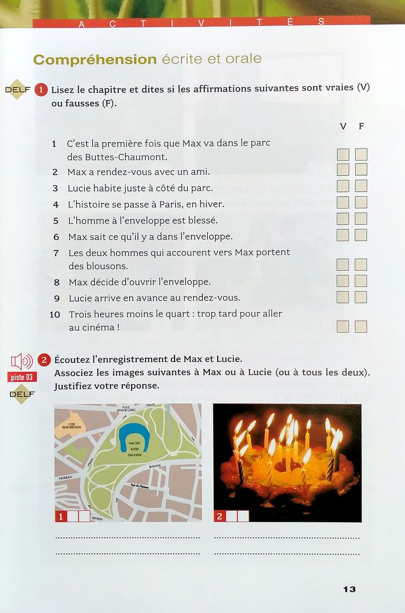 Lire et s'entrainer A2 Poursuite dans Paris + audio