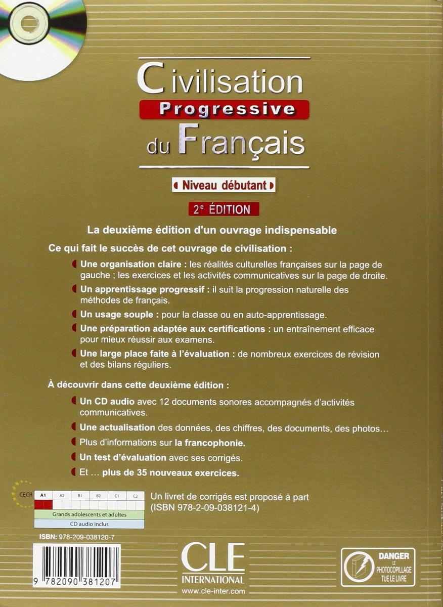 Civilisation Progressive du Francais 2eme edition Debutant Livre + CD