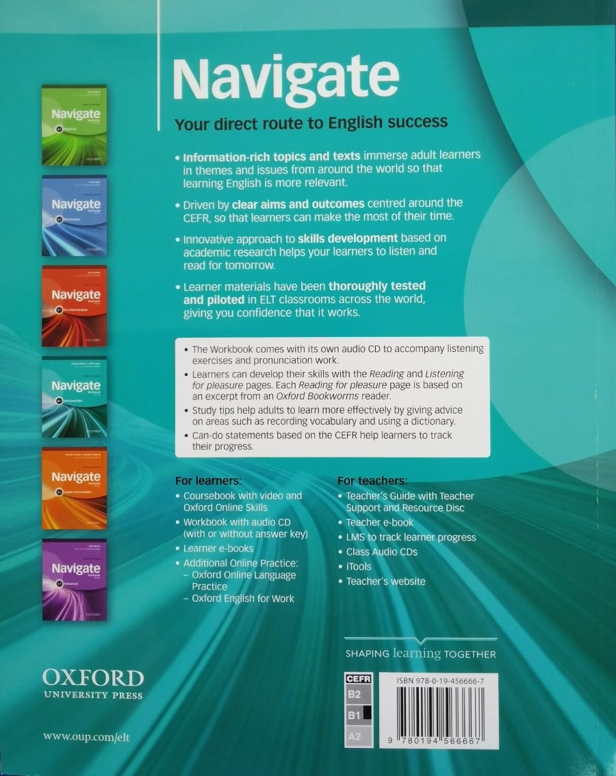 Navigate B1+ Intermediate Workbook with key and Audio CD купить недорого в  интернет-магазине - RELOD | ISBN 9780194566667