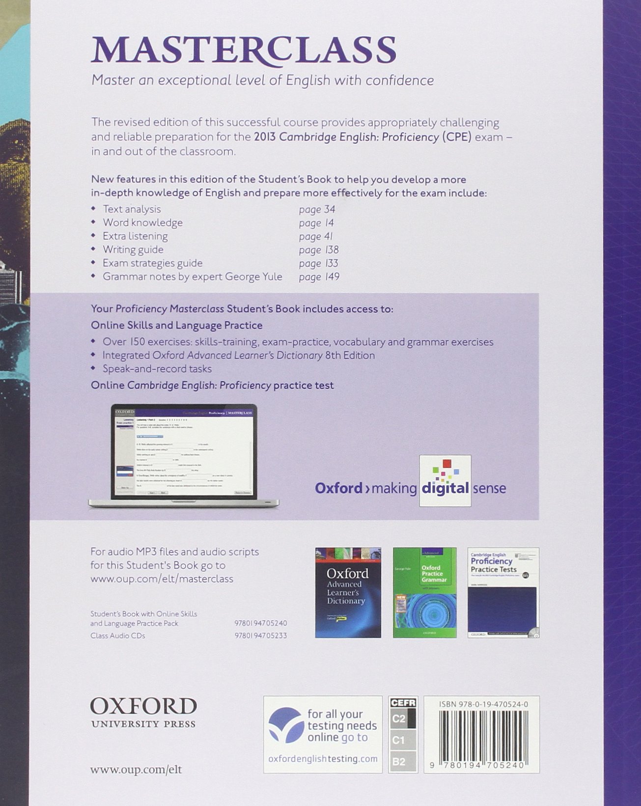 Cambridge English Proficiency Masterclass (2013 exam) Student Book with Online Skills and Language Practice