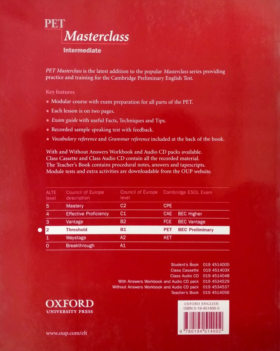 PET Masterclass Student's Book