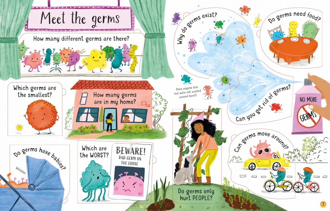 Usborne Lift-the-Flap Questions and Answers about Germs