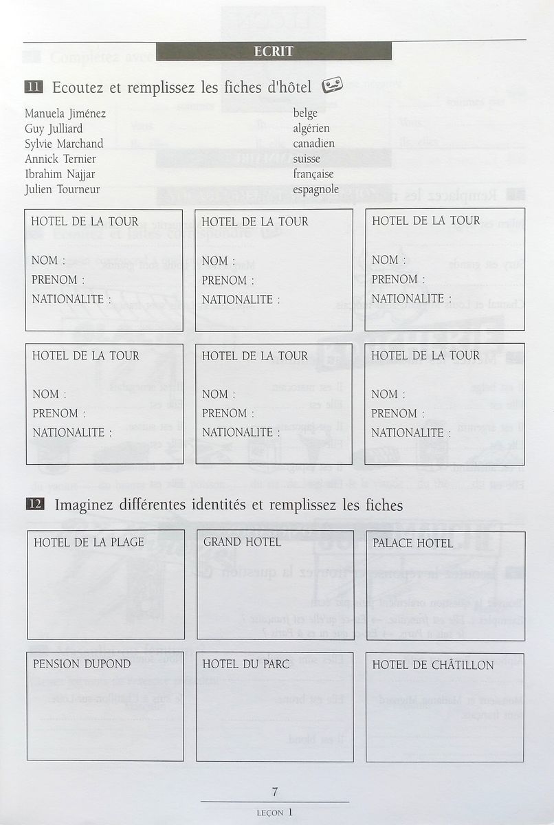 Mosaique niveau 1 Cahier d'exercices
