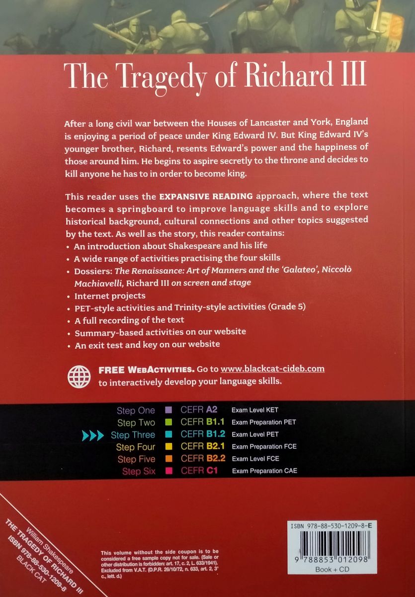 Reading and Training 3 The Tragedy of Richard III with Audio CD