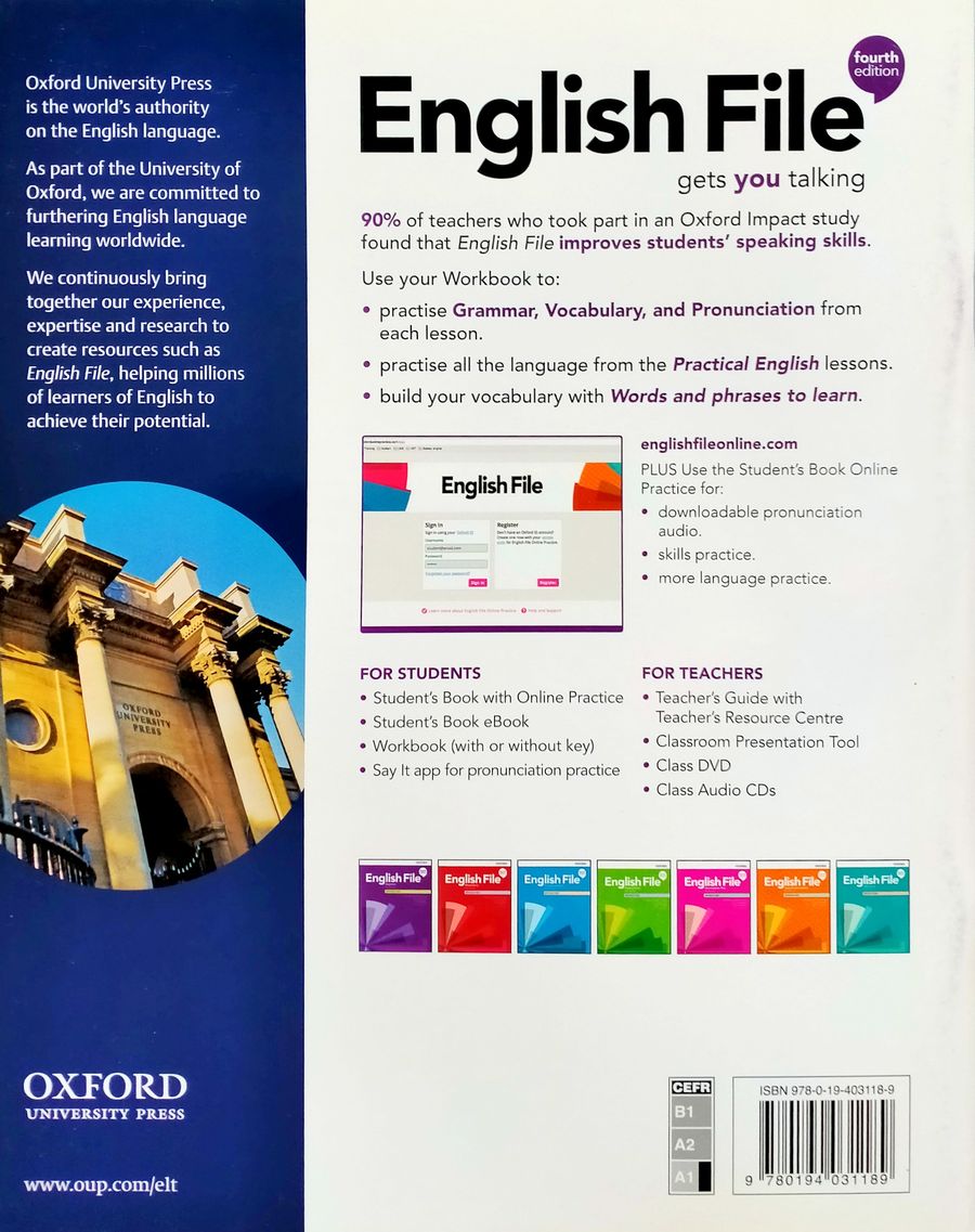 English  File (4th edition) Beginner Workbook without key