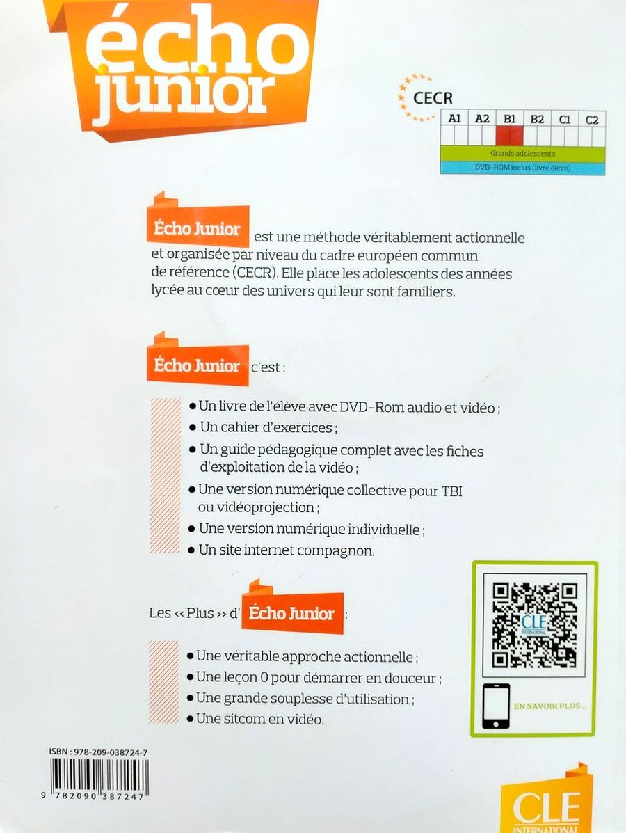 Echo Junior B1 Livre de l'eleve + DVD-ROM
