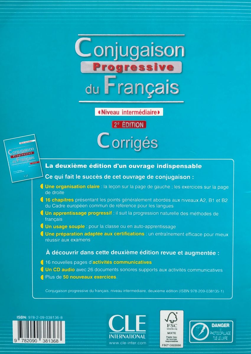 Conjugaison Progressive du Francais 2eme edition Intermediaire Corriges (ответы)