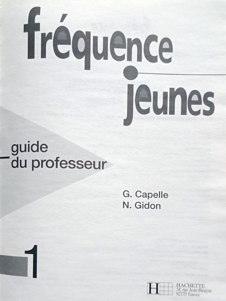 Frequence Jeunes 1 guide du professeur