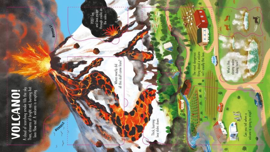 Usborne Lift-the-Flap Look Inside Volcanoes and Earthquakes