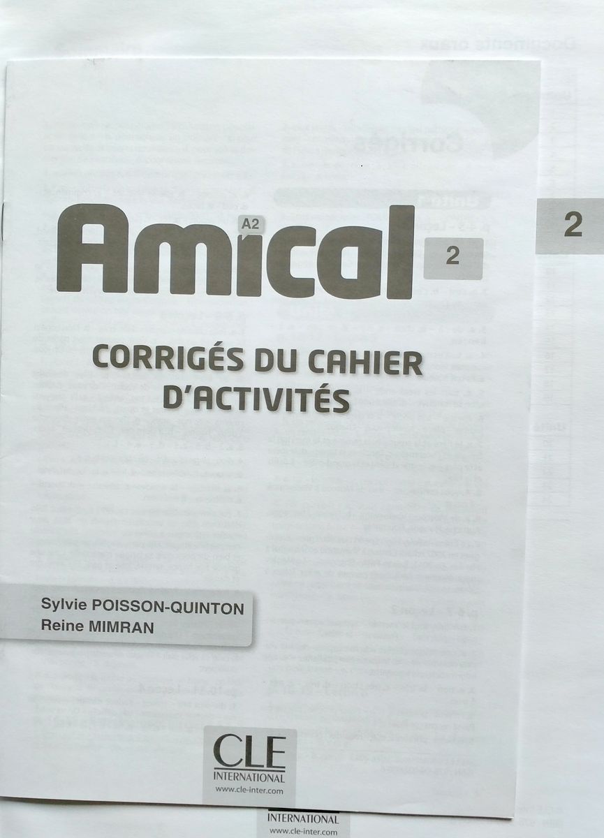 Amical 2 A2 Cahier d'exercices + CD