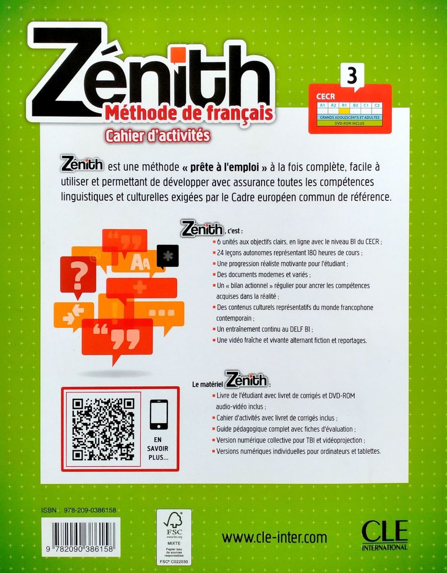 Zenith 3 Cahier d'exercices