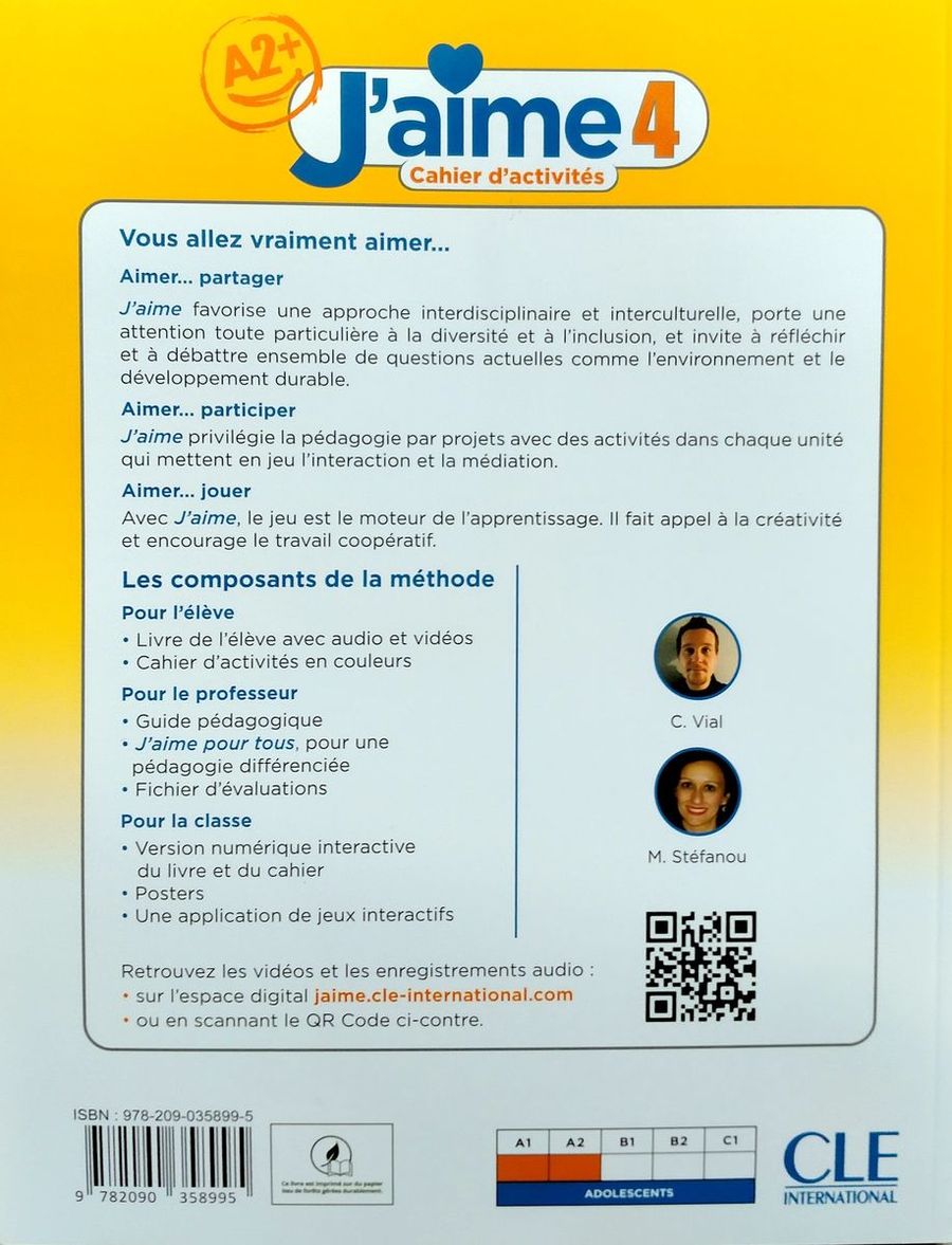 J'aime 4 A2+ Cahier d'activites