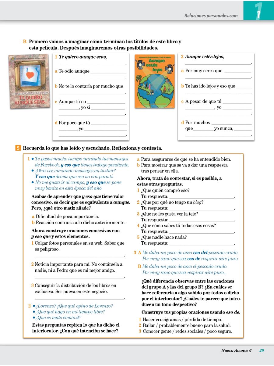 Nuevo Avance 6 Libro del alumno + CD