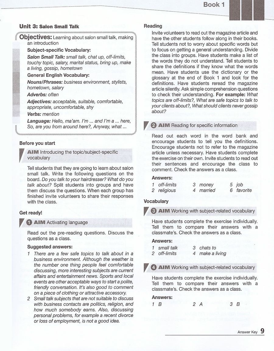 Career Paths Beauty Salon Teacher's Guide
