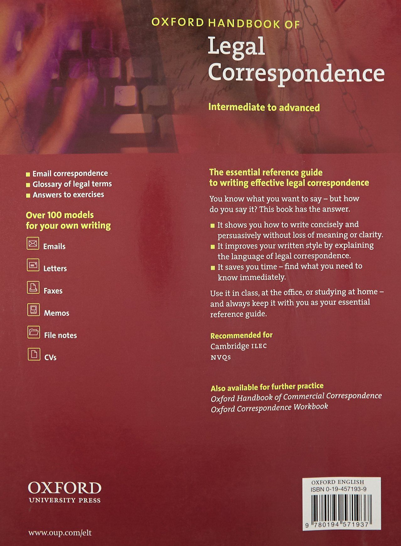 Oxford Handbook of Legal Correspondence