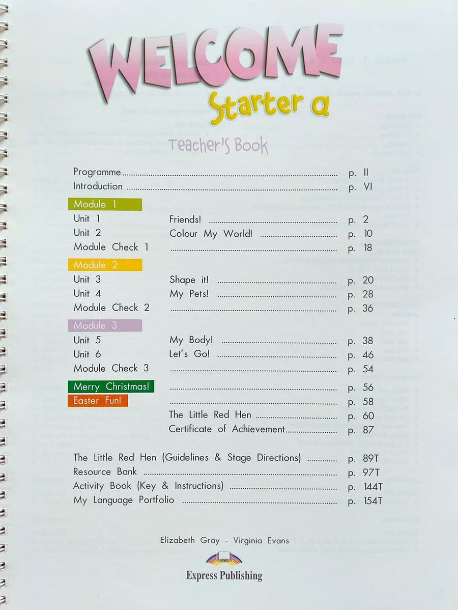 Welcome  Starter a Teacher's Book with Posters