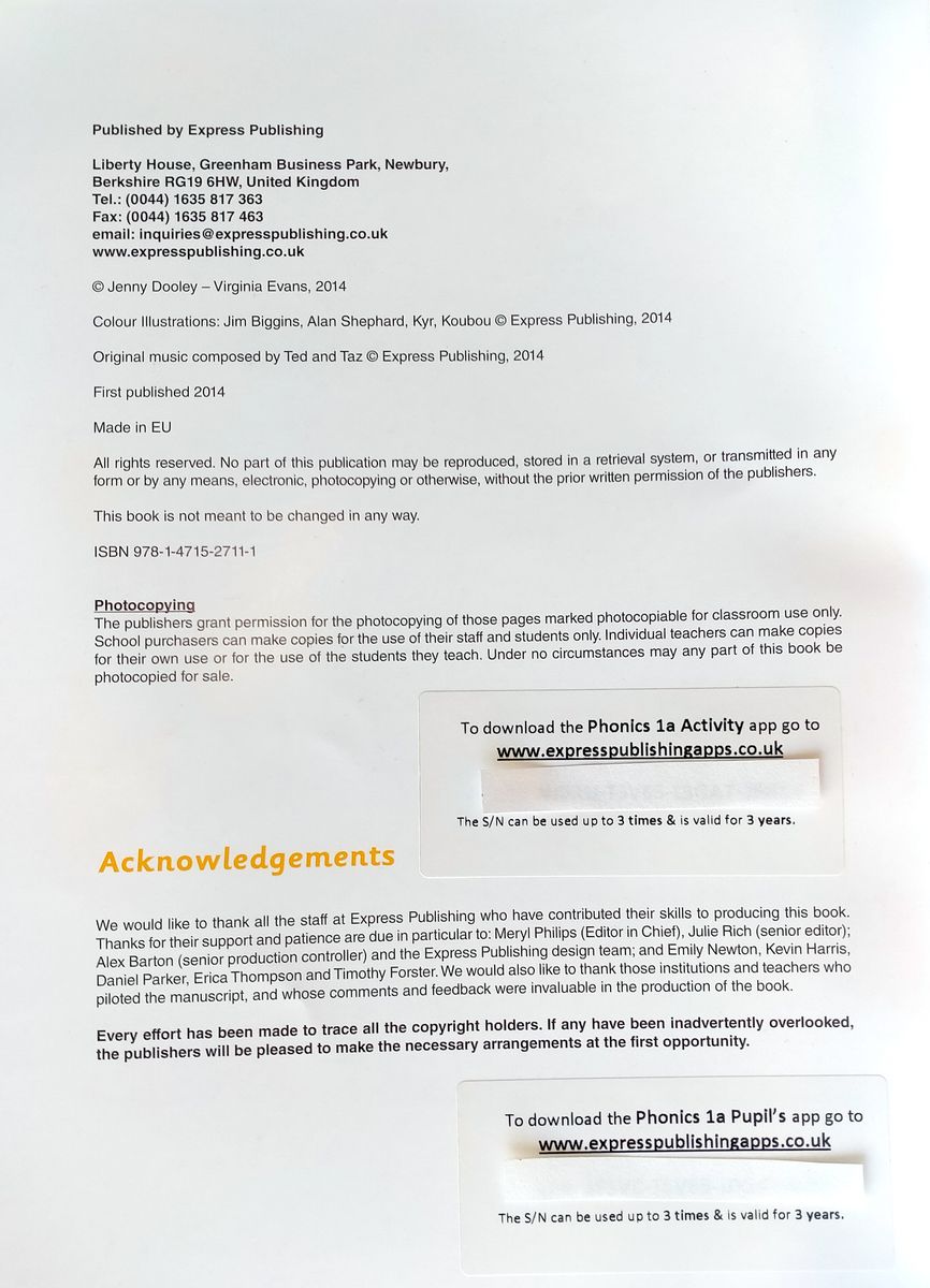 My Phonics 1a Teacher's Book with Cross-Platform Application