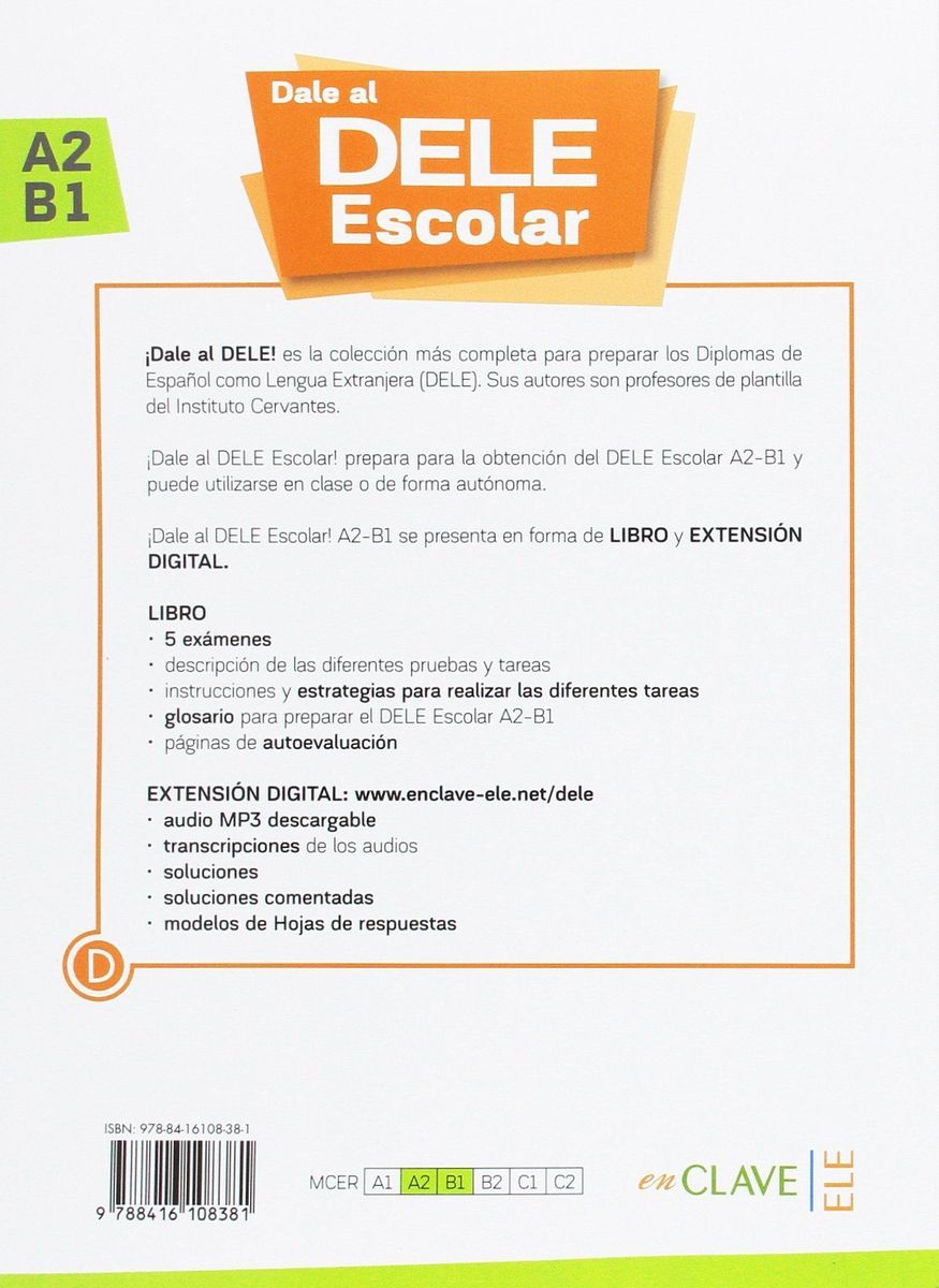 Dale al DELE Escolar A2-B1 + Audio descargable