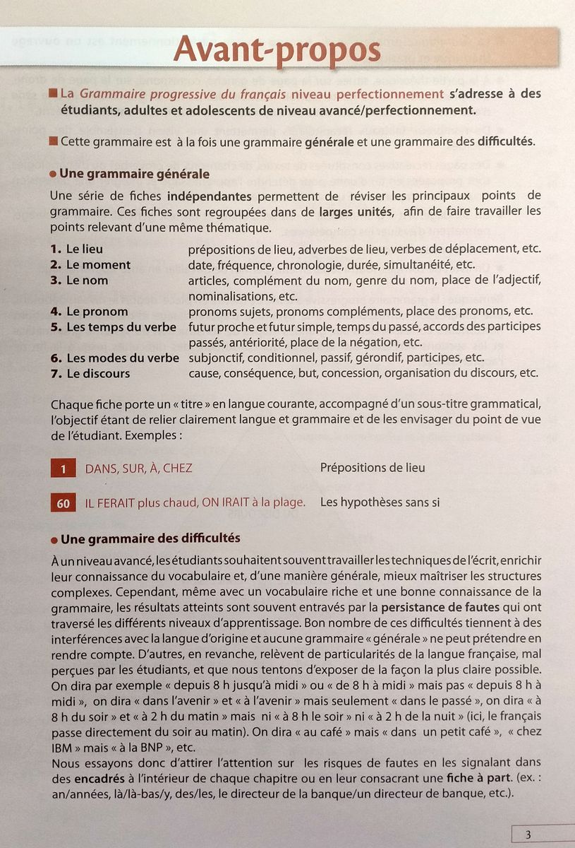 Grammaire Progressive du Francais Perfectionnement B2-C2 Livre