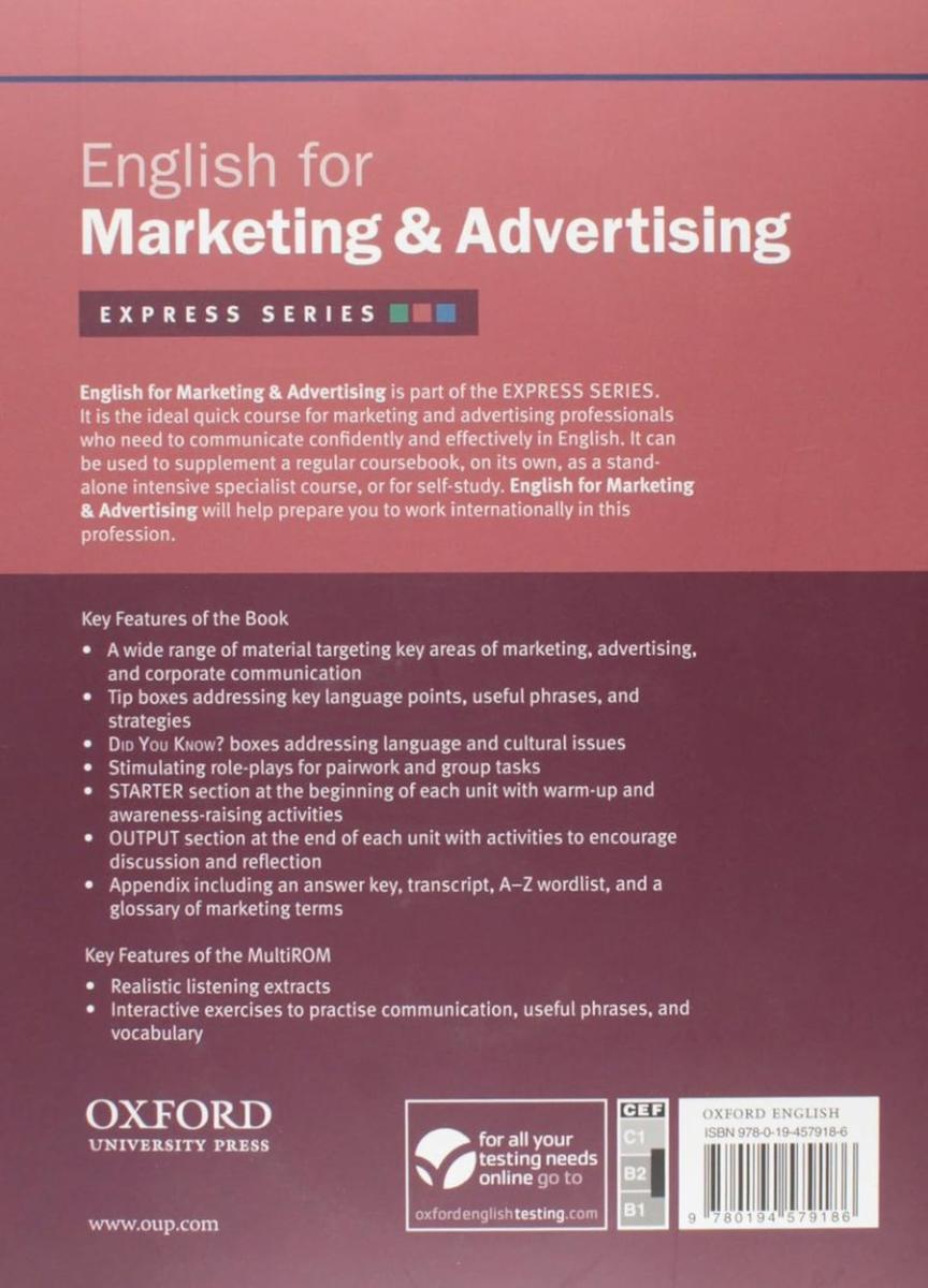 Express Series English for Marketing and Advertising Student's Book