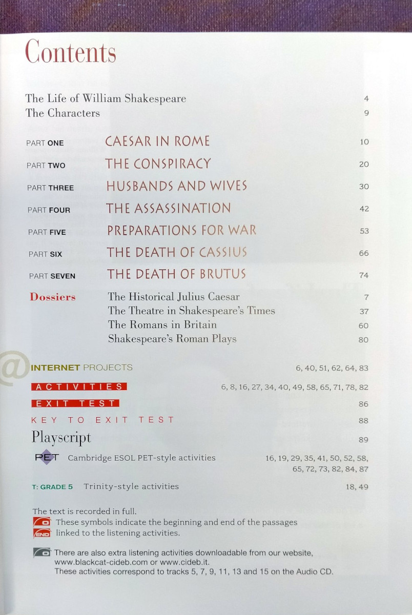 Reading and Training 3 Julius Caesar with Audio CD