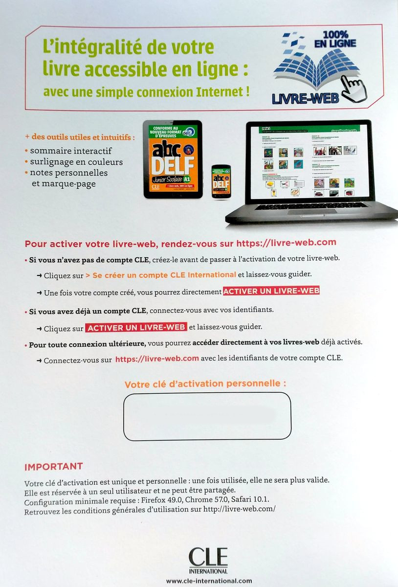 ABC DELF Junior scolaire A1 Livre + DVD + web