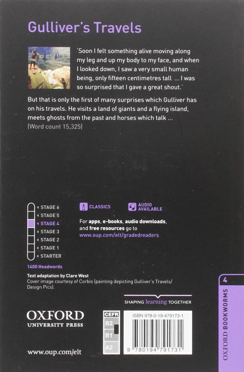 Oxford Bookworms Library 4 Gulliver's Travels with Audio Download (access card inside)