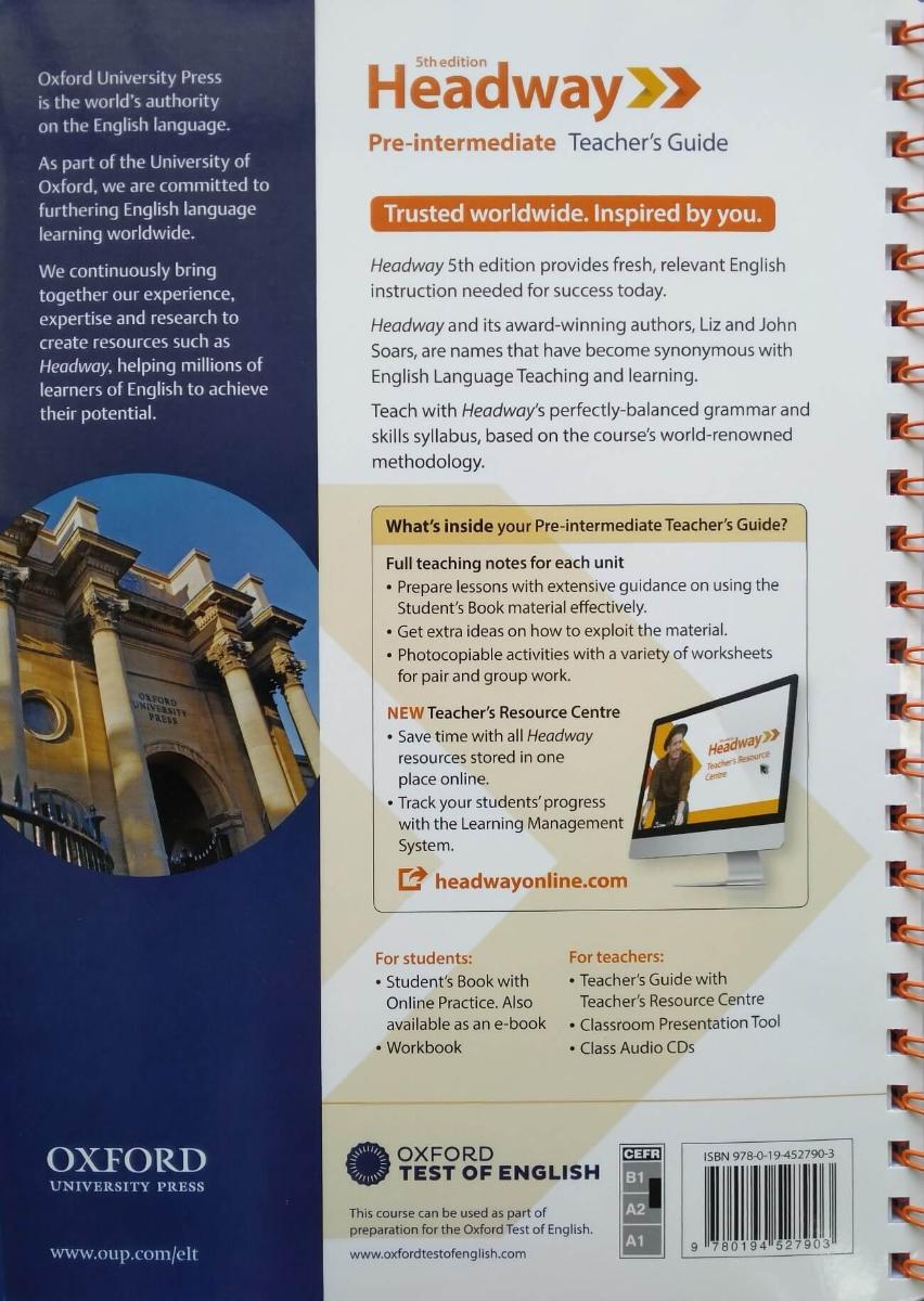 Headway (5th edition) Pre-Intermediate Teacher's Guide with Teacher's Resource Center