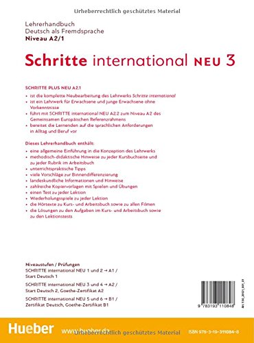 Schritte International Neu 3 (A2.1) Lehrerhandbuch