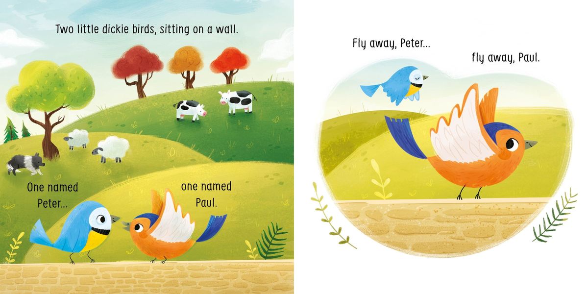 Usborne Little Board Books Two little dickie birds sitting on a wall