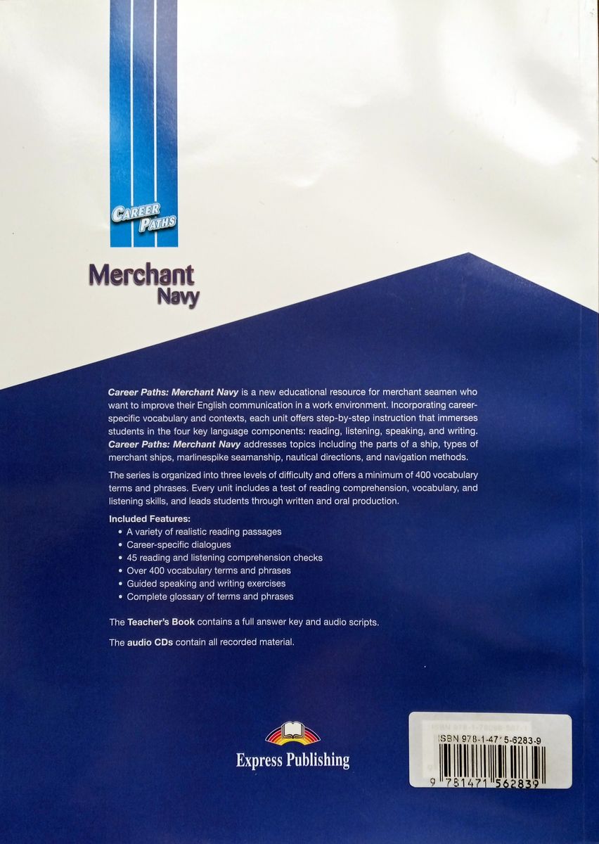 Career Paths Merchant Navy Teacher's Book, Student's Book with Digibook and Online Audio