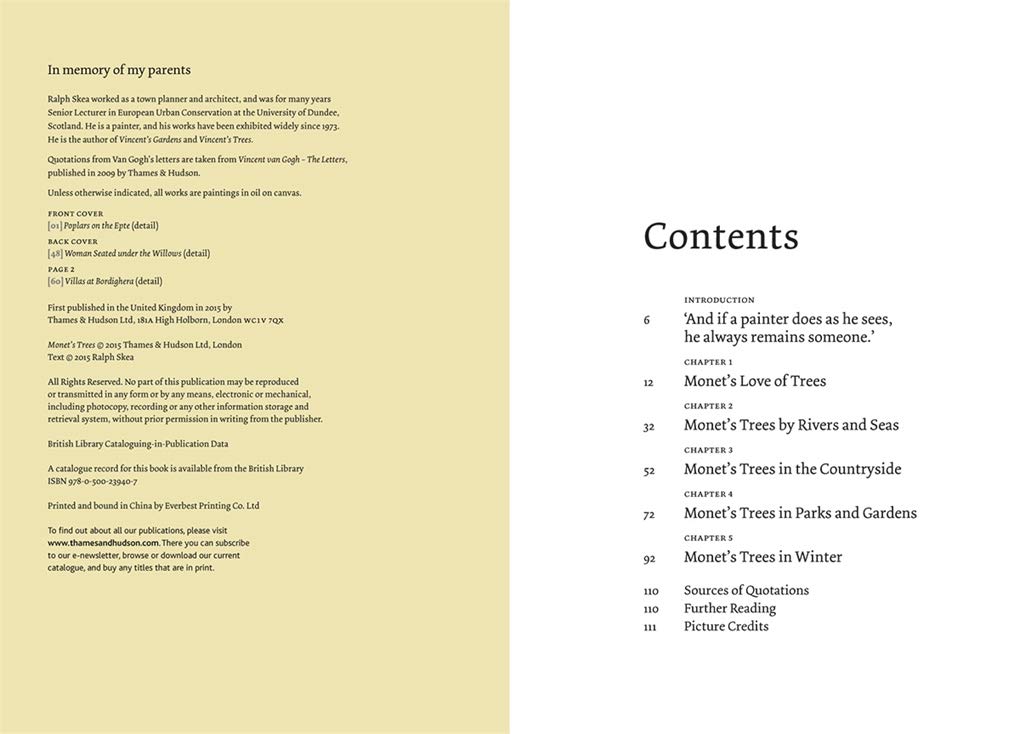 Monet's Trees Paintings and Drawings by Claude Monet