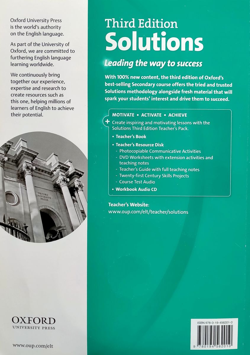 Solutions (3rd edition)  Elementary Teacher's Book with Teacher's Resource Disk and Workbook Audio CD