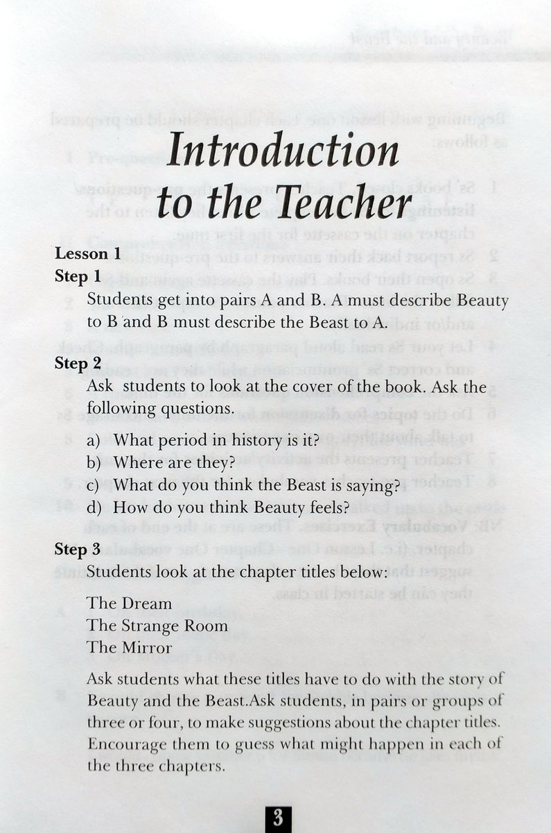 Graded Readers 1 Beauty and the Beast Teacher's Book