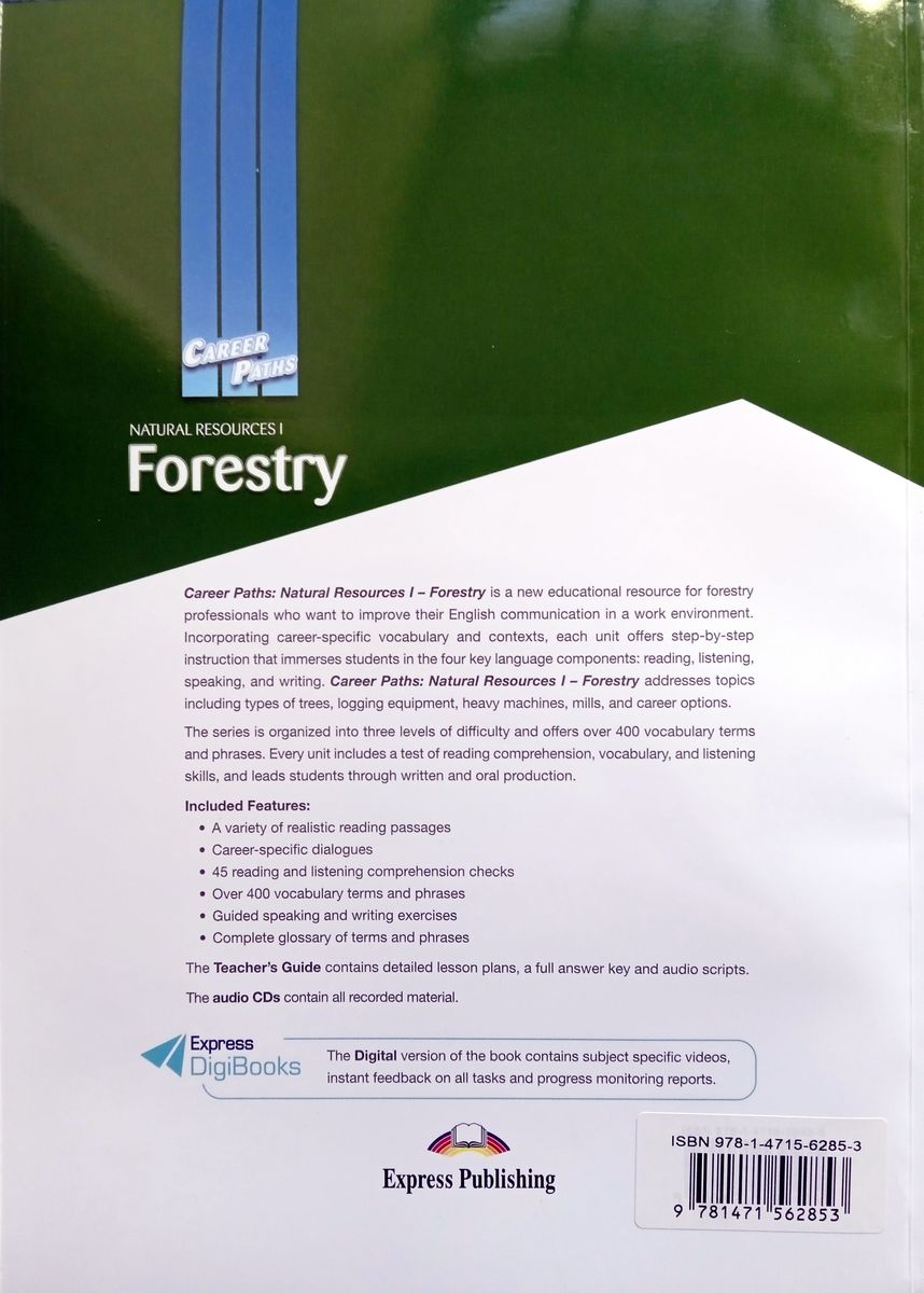 Career Paths Natural Resources I Forestry Teacher's Book, Student's Book with Digibook and Online Audio