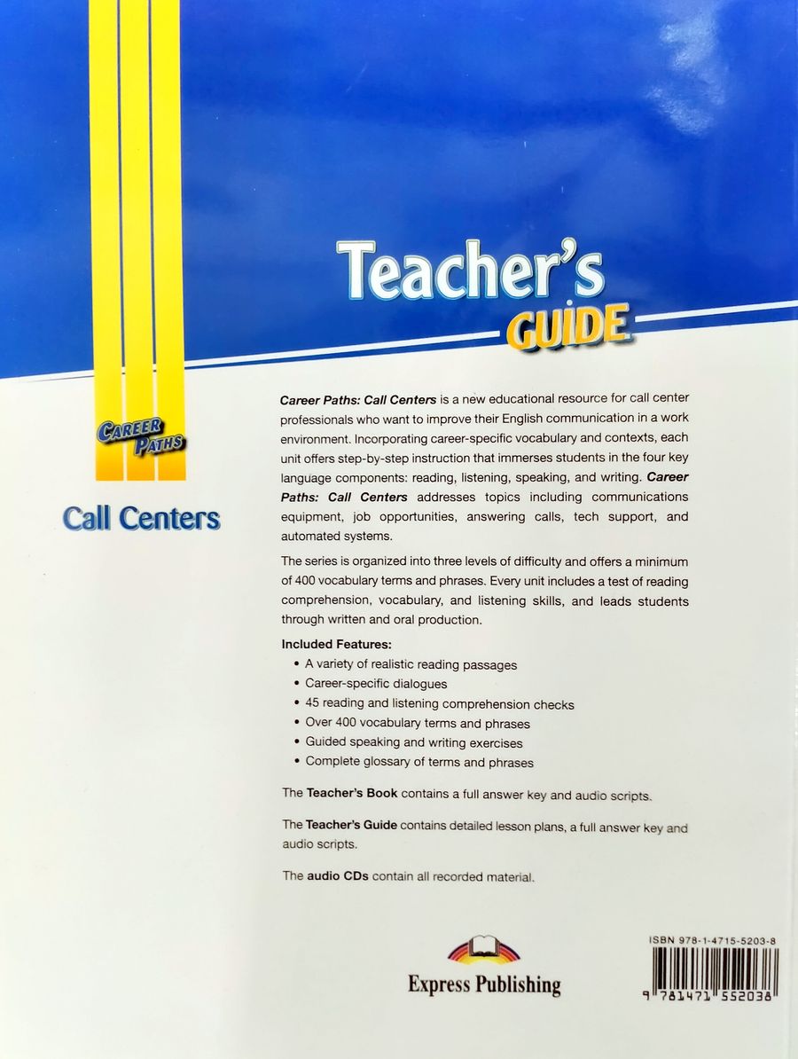 Career Paths Call Centers Teacher's Guide
