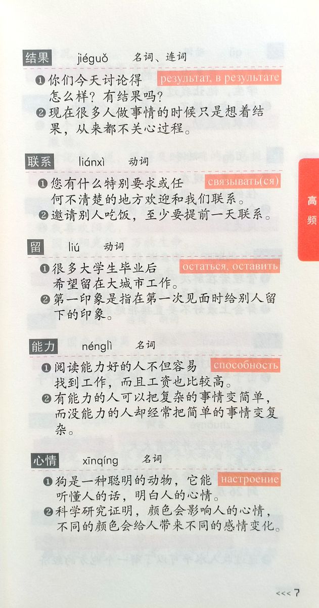 Частотная лексика китайского языка для экзамена HSK 4