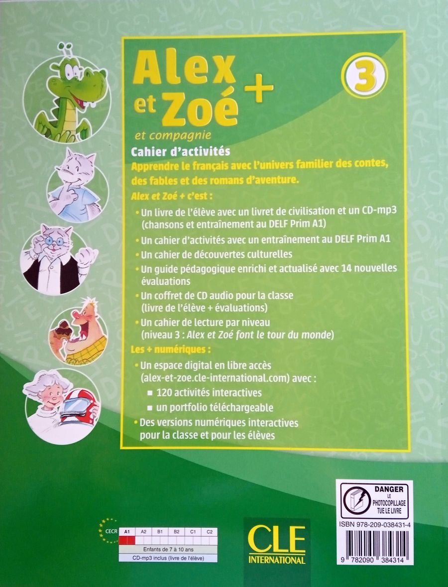 Alex et Zoe Plus 3 Cahier d'activites
