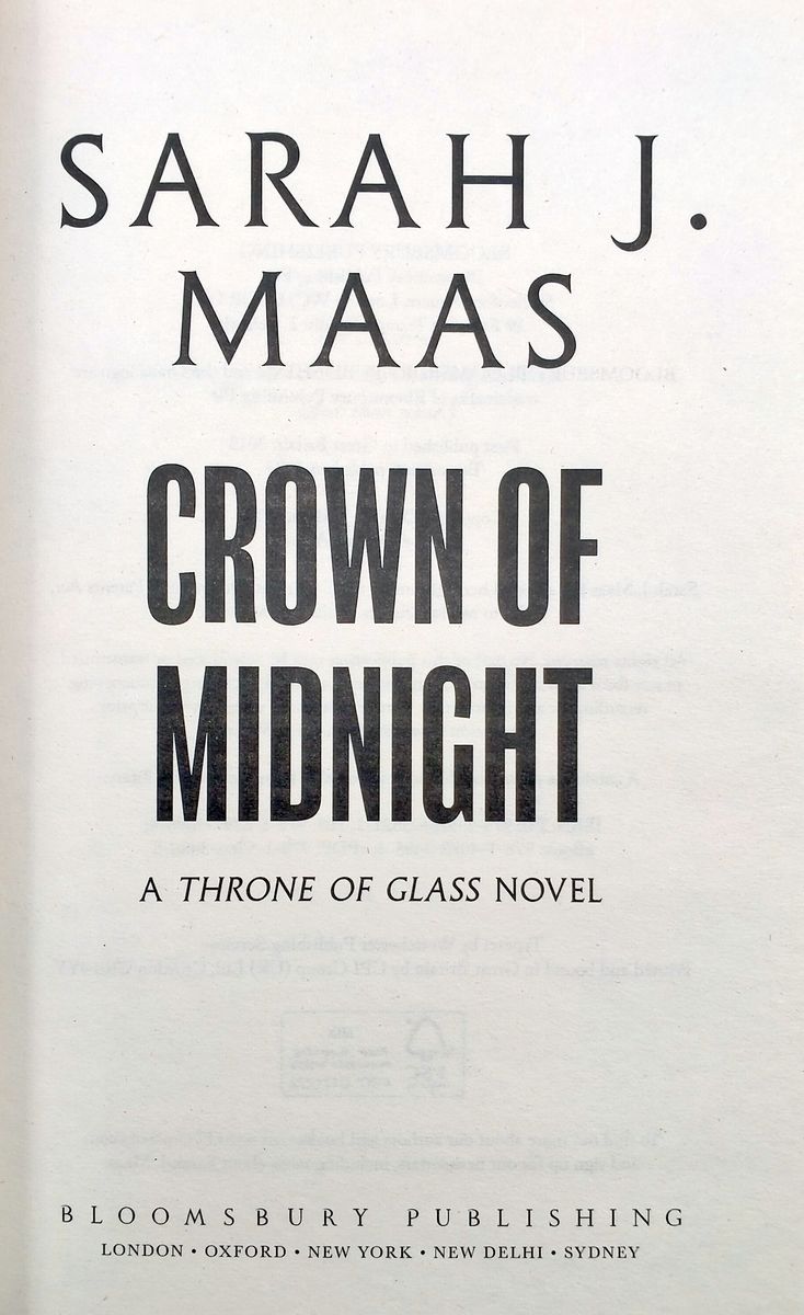 Throne of Glass 2 Crown of Midnight