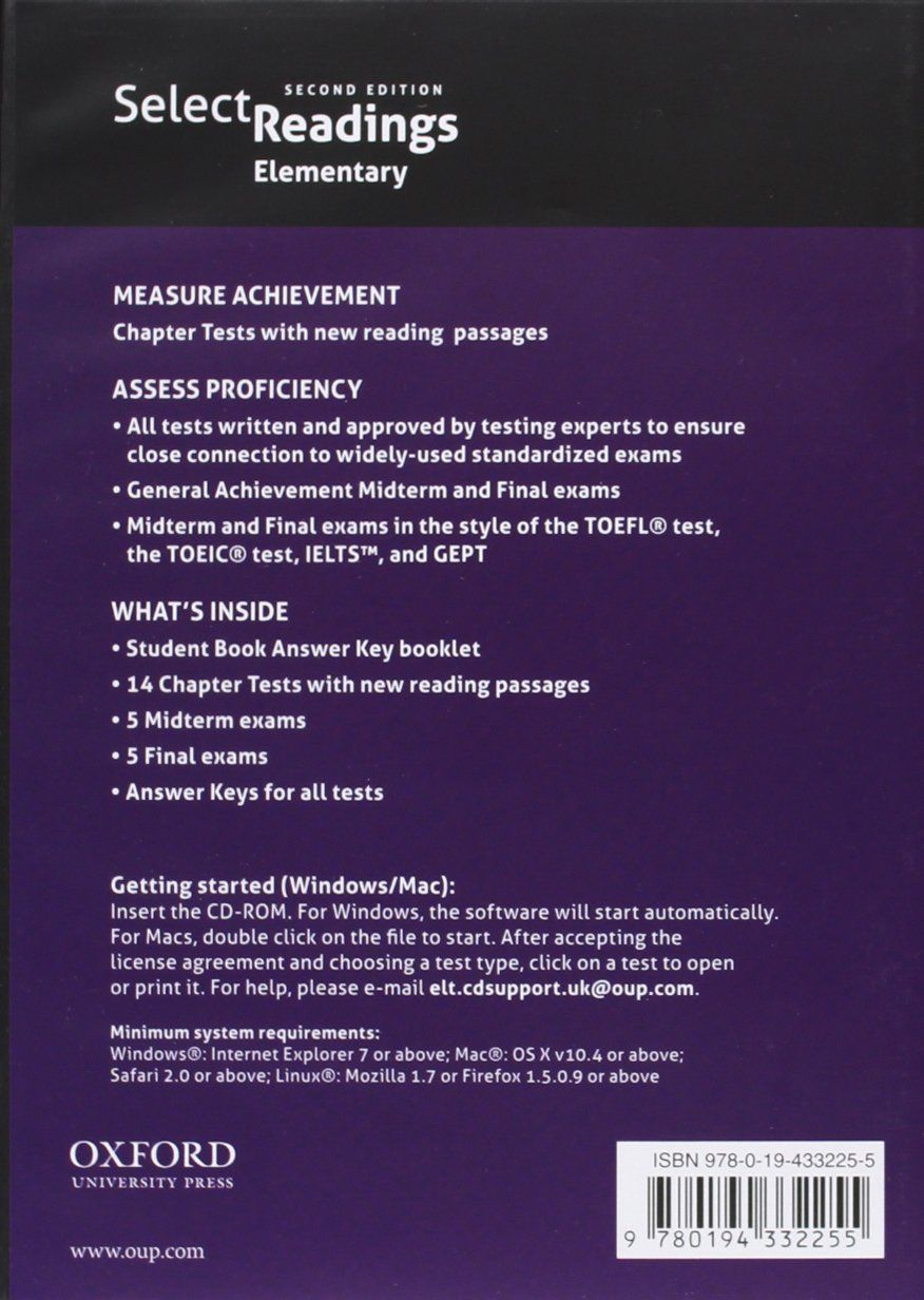 Select Readings (2nd Edition) Elementary Teacher's Resource CD-ROM