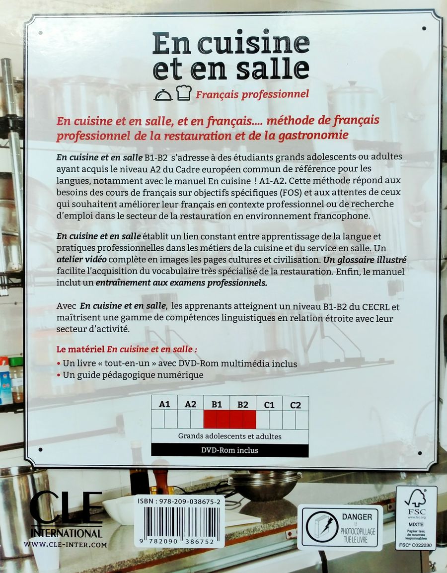 En cuisine et en salle B1-B2 Livre de l'eleve + DVD-ROM