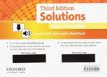 Solutions (3rd edition) Upper-Intermediate Course Tests and audio download